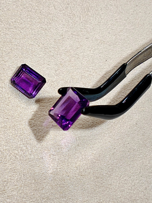 Faceted Amethyst (pair)