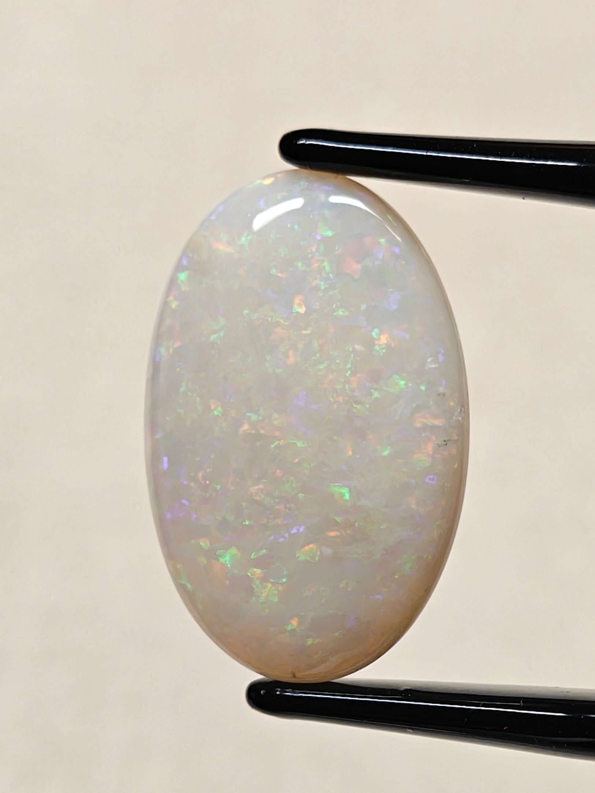 Australian white opal stone