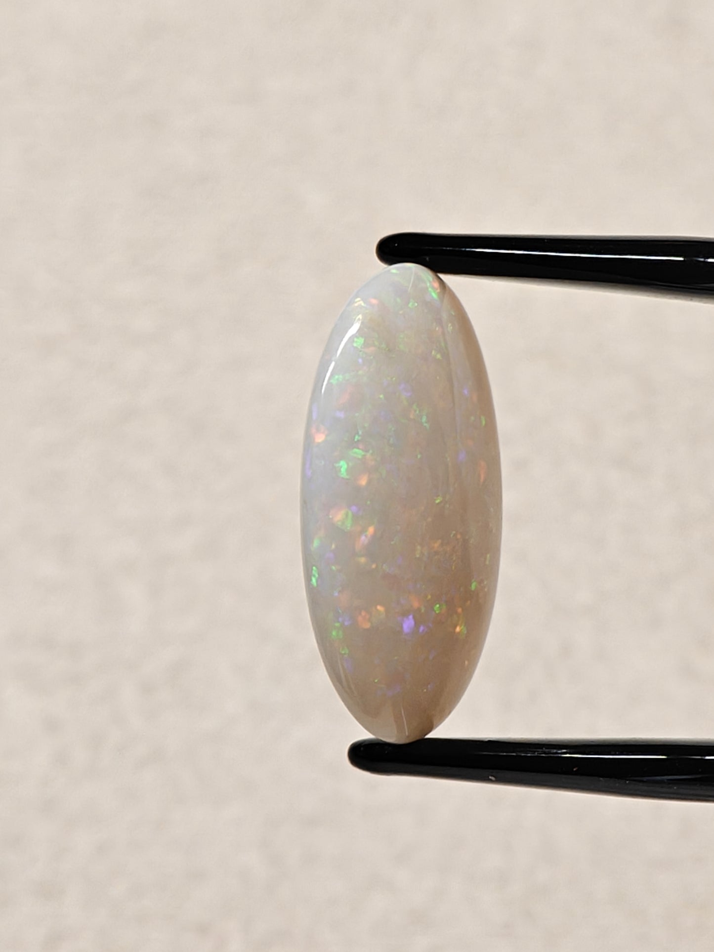 Australian white opal stone