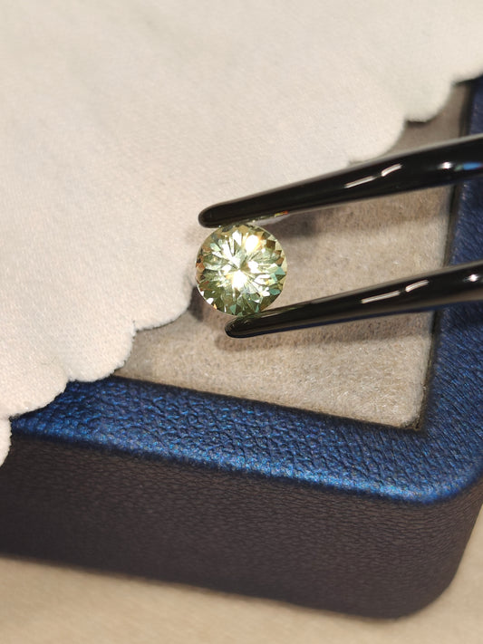 Sparkling bright yellow mali garnet gemstone