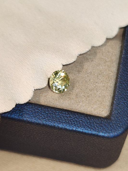 Sparkling bright yellow mali garnet gemstone