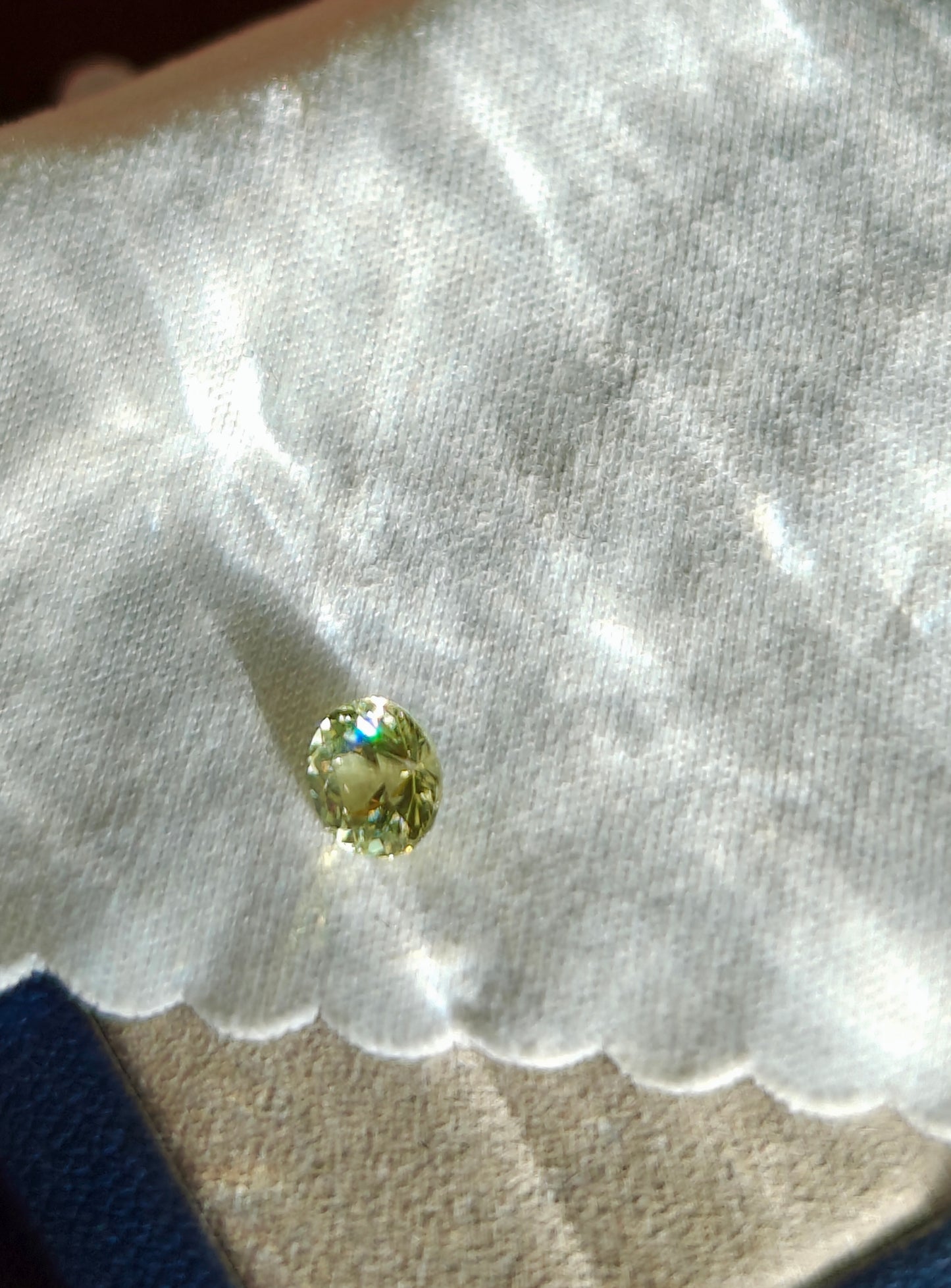 Sparkling bright yellow mali garnet gemstone