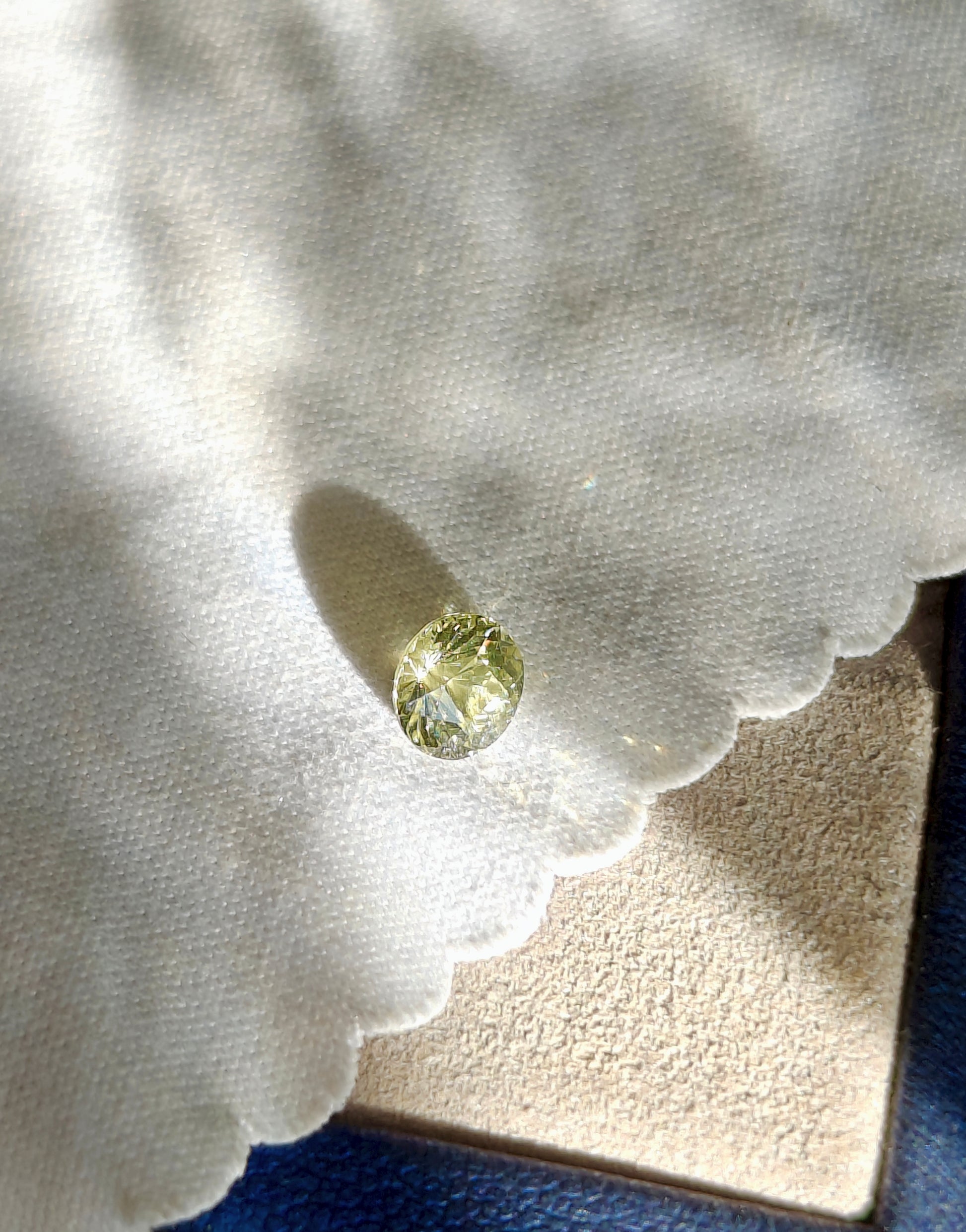 Sparkling bright yellow mali garnet gemstone